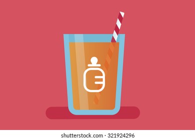 Orange juice vector illustration