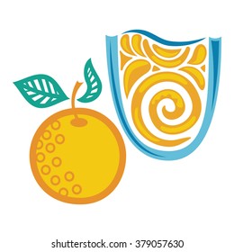 Orange juice vector illustration
