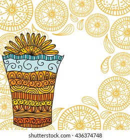 Orange juice. Vector illustration.