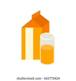 Orange juice vector illustration.