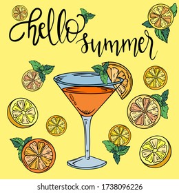 Orange juice vector illustration , abstract background