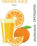 Orange Juice vector illustration isolated