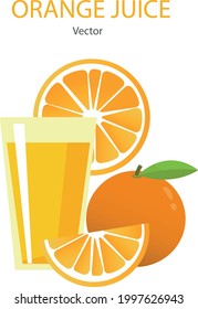 Ilustración vectorial de jugo anaranjado aislada