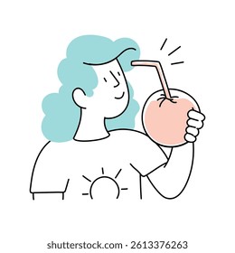 Orange juice  Vector style illustration.                            