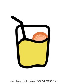 orange juice vector, transparent background