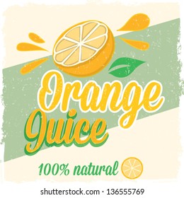 Orange Juice Vintage Label 