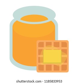 orange juice and waffles