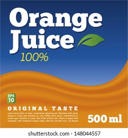 Orange juice wave background