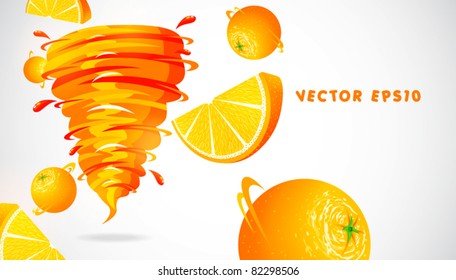 orange with juicy twister