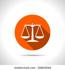 Orange Justice Scale Icon On White Stock Vector (Royalty Free ...