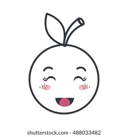 orange kawaii cartoon