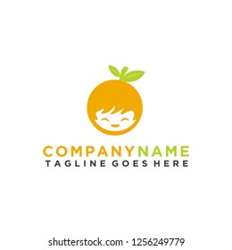 Orange Kid Logo Design 