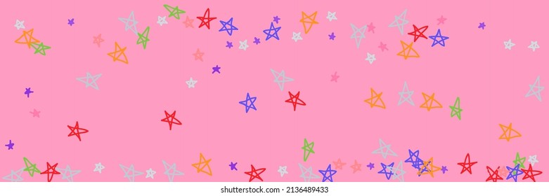 Orange Kids Naive Stars Chaotic Pastel Purple Red Wallpaper. Childish Lavender Vibrant Bright Violet Pink Green Handdrawn Stars. Grey Pinky Vivid Naive Lavender Pastel Purple Picture.
