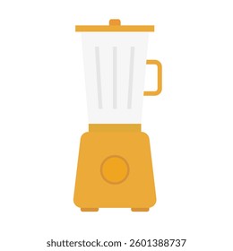Orange kitchen blender icon. Vector.