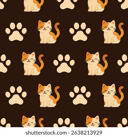 Orange Kittens and Paw Prints