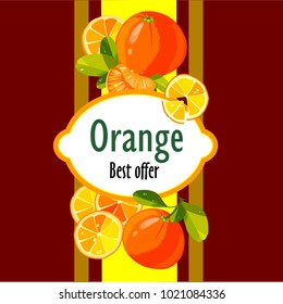 
Orange. Label for printing