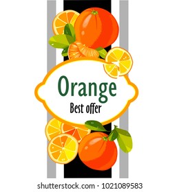 
Orange. Label for printing
