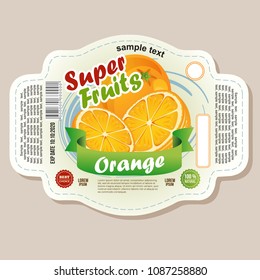 orange label sticker