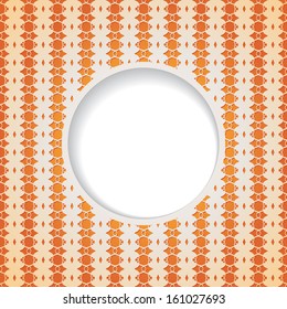 Orange lacy background with a frame