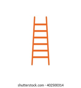 Orange ladder vector icon