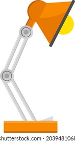 Orange lamp, illustration, vector on white background.