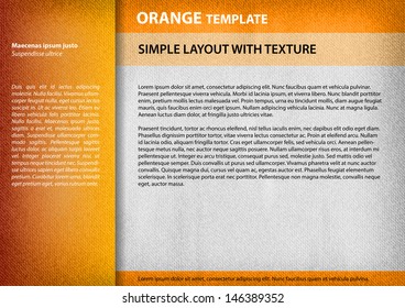 orange layout page with the structure
