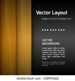 Orange layout. Two stripes and black space with the sample text.