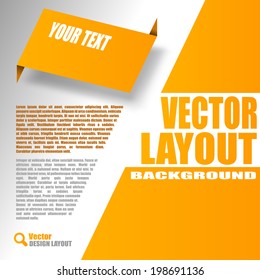 Orange Layout. Vector Design Of Page.