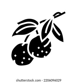 orange leaf branch glyph icon vector. orange leaf branch sign. isolated symbol illustration
