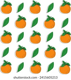 Orange leaf citrus summer abstract  