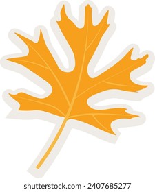 Orange leaf design on kiss cut backing