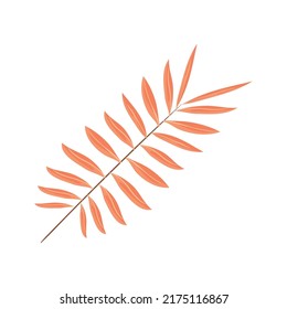 orange leaf design over white