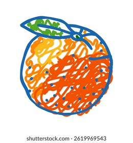 orange leaf doodle icon sketch vector. orange leaf sign. isolated symbol illustration