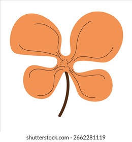 Archivo de Vector de ilustración de elemento de flor de hoja naranja
