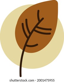 Orange leaf, illustration, on a white background.