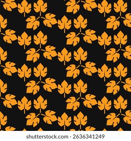 orange leaf pattern background black 