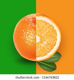 Orange and leaves