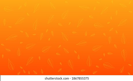 diseño de fondo de patrón de hojas anaranjadas