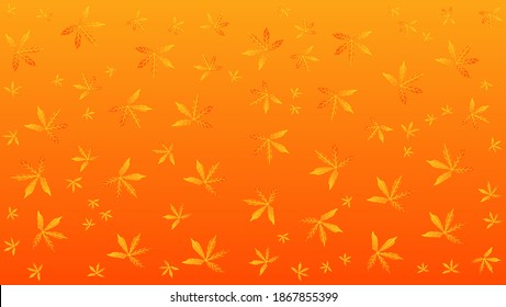 orange leaves pattern background design