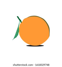 Orange with leaves whole  simple and attractive design