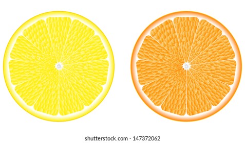 orange and lemon