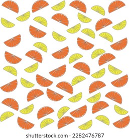  Orange and Lemon Fruit abstract pattern Sweet Kitchen