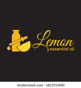 planilla vectorial del logotipo de aceite esencial de limón naranja