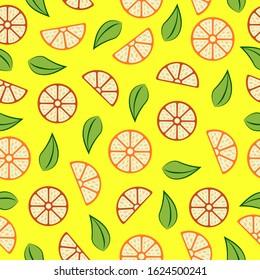 Orange and lemon fruit vector. Vegetarian healthy food. Healthy food background. Fresh fruit lemon design vector. Citrus fruit background.