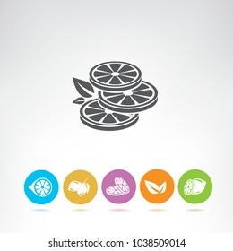 orange and lemon icons