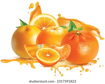 Orange and lemon juice design eps vector 