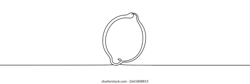 Laranja, limão, limão desenho contínuo de uma linha. Símbolo cítrico. Ilustração vetorial.