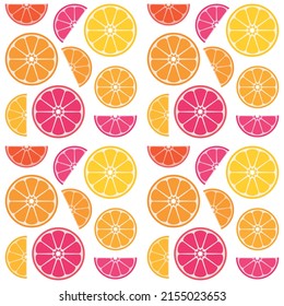 orange, lemon and lime slices pattern