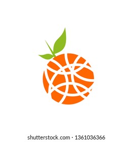 Orange lemon logo design vector template