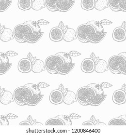 orange, lemon seamless fruit pattern